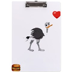 Ostrich T-shirtsteal Your Heart Ostrich 09 T-shirt A4 Acrylic Clipboard by EnriqueJohnson