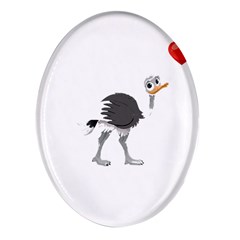 Ostrich T-shirtsteal Your Heart Ostrich 09 T-shirt Oval Glass Fridge Magnet (4 Pack) by EnriqueJohnson