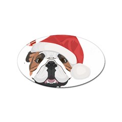 English Bulldog T- Shirt English Bulldog Merry Christmas T- Shirt (4) Sticker Oval (10 Pack) by ZUXUMI