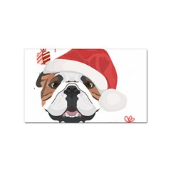 English Bulldog T- Shirt English Bulldog Merry Christmas T- Shirt (4) Sticker Rectangular (10 Pack) by ZUXUMI