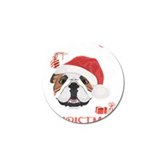 English Bulldog T- Shirt English Bulldog Merry Christmas T- Shirt (4) Golf Ball Marker by ZUXUMI