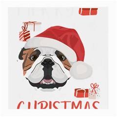 English Bulldog T- Shirt English Bulldog Merry Christmas T- Shirt (4) Medium Glasses Cloth by ZUXUMI