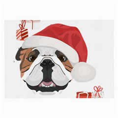 English Bulldog T- Shirt English Bulldog Merry Christmas T- Shirt (4) Large Glasses Cloth (2 Sides) by ZUXUMI