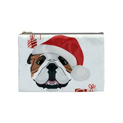 English Bulldog T- Shirt English Bulldog Merry Christmas T- Shirt (4) Cosmetic Bag (medium) by ZUXUMI