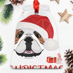 English Bulldog T- Shirt English Bulldog Merry Christmas T- Shirt (4) Ornament (bell) by ZUXUMI