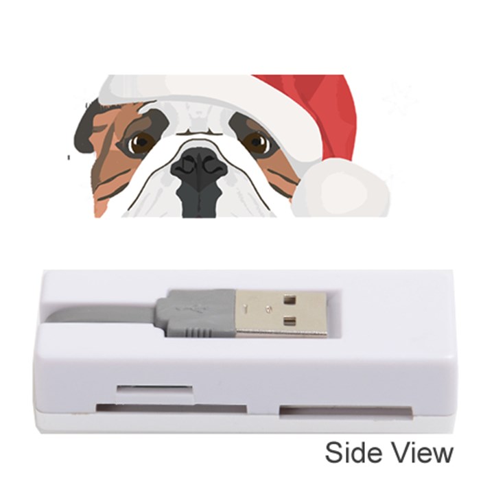 English Bulldog T- Shirt English Bulldog Merry Christmas T- Shirt (4) Memory Card Reader (Stick)