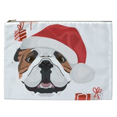 English Bulldog T- Shirt English Bulldog Merry Christmas T- Shirt (4) Cosmetic Bag (xxl) by ZUXUMI