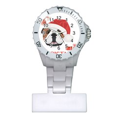 English Bulldog T- Shirt English Bulldog Merry Christmas T- Shirt (4) Plastic Nurses Watch by ZUXUMI