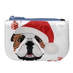 English Bulldog T- Shirt English Bulldog Merry Christmas T- Shirt (4) Large Coin Purse by ZUXUMI