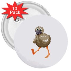 Ostrich T-shirtsteal Your Heart Ostrich 36 T-shirt 3  Buttons (10 Pack)  by EnriqueJohnson