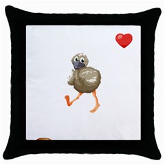 Ostrich T-shirtsteal Your Heart Ostrich 36 T-shirt Throw Pillow Case (black) by EnriqueJohnson