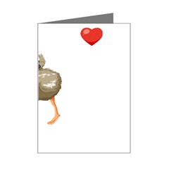 Ostrich T-shirtsteal Your Heart Ostrich 36 T-shirt Mini Greeting Card by EnriqueJohnson