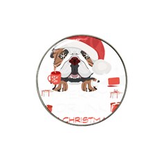 English Bulldog T- Shirt English Bulldog Merry Christmas T- Shirt (8) Hat Clip Ball Marker by ZUXUMI