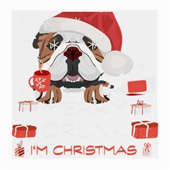 English Bulldog T- Shirt English Bulldog Merry Christmas T- Shirt (8) Medium Glasses Cloth by ZUXUMI