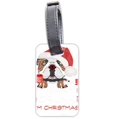 English Bulldog T- Shirt English Bulldog Merry Christmas T- Shirt (8) Luggage Tag (two Sides) by ZUXUMI