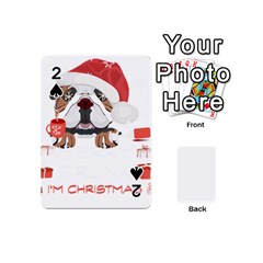 English Bulldog T- Shirt English Bulldog Merry Christmas T- Shirt (8) Playing Cards 54 Designs (mini) by ZUXUMI