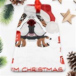 English Bulldog T- Shirt English Bulldog Merry Christmas T- Shirt (8) Bell Ornament (Two Sides) Front