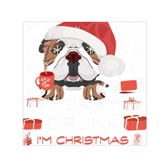 English Bulldog T- Shirt English Bulldog Merry Christmas T- Shirt (8) Square Satin Scarf (30  X 30 ) by ZUXUMI