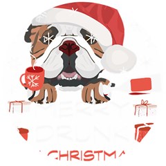 English Bulldog T- Shirt English Bulldog Merry Christmas T- Shirt (8) Wooden Puzzle Round