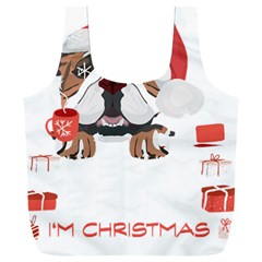 English Bulldog T- Shirt English Bulldog Merry Christmas T- Shirt (8) Full Print Recycle Bag (xxl) by ZUXUMI