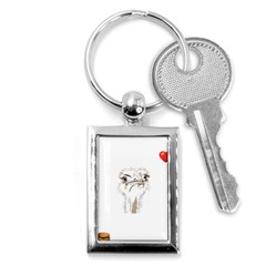 Ostrich T-shirtsteal Your Heart Ostrich 44 T-shirt Key Chain (rectangle) by EnriqueJohnson