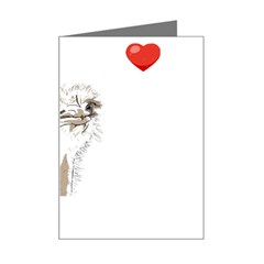 Ostrich T-shirtsteal Your Heart Ostrich 44 T-shirt Mini Greeting Card by EnriqueJohnson