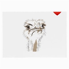 Ostrich T-shirtsteal Your Heart Ostrich 44 T-shirt Large Glasses Cloth (2 Sides) by EnriqueJohnson