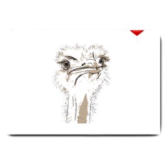 Ostrich T-shirtsteal Your Heart Ostrich 44 T-shirt Large Doormat by EnriqueJohnson