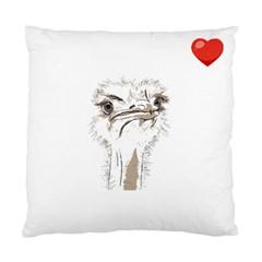 Ostrich T-shirtsteal Your Heart Ostrich 44 T-shirt Standard Cushion Case (one Side) by EnriqueJohnson