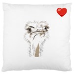 Ostrich T-shirtsteal Your Heart Ostrich 44 T-shirt Large Premium Plush Fleece Cushion Case (Two Sides) Front