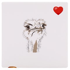 Ostrich T-shirtsteal Your Heart Ostrich 44 T-shirt Uv Print Square Tile Coaster  by EnriqueJohnson