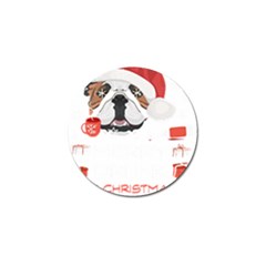 English Bulldog T- Shirt English Bulldog Merry Christmas T- Shirt Golf Ball Marker (4 Pack) by ZUXUMI