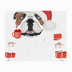 English Bulldog T- Shirt English Bulldog Merry Christmas T- Shirt Small Glasses Cloth by ZUXUMI