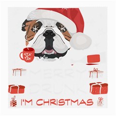 English Bulldog T- Shirt English Bulldog Merry Christmas T- Shirt Medium Glasses Cloth by ZUXUMI