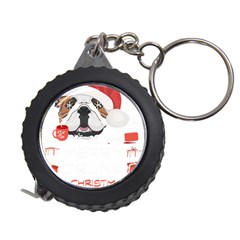 English Bulldog T- Shirt English Bulldog Merry Christmas T- Shirt Measuring Tape by ZUXUMI