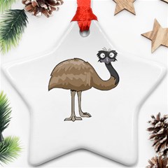 Ostrich T-shirtwhite Look Calm Ostrich 23 T-shirt (1) Ornament (star) by EnriqueJohnson