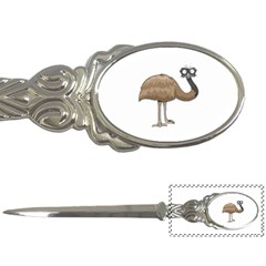 Ostrich T-shirtwhite Look Calm Ostrich 23 T-shirt (1) Letter Opener by EnriqueJohnson