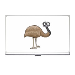 Ostrich T-shirtwhite Look Calm Ostrich 23 T-shirt (1) Business Card Holder by EnriqueJohnson