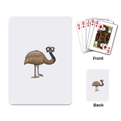 Ostrich T-shirtwhite Look Calm Ostrich 23 T-shirt (1) Playing Cards Single Design (rectangle) by EnriqueJohnson