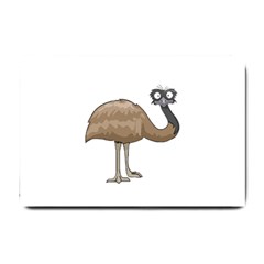 Ostrich T-shirtwhite Look Calm Ostrich 23 T-shirt (1) Small Doormat by EnriqueJohnson