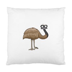 Ostrich T-shirtwhite Look Calm Ostrich 23 T-shirt (1) Standard Cushion Case (one Side) by EnriqueJohnson