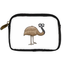 Ostrich T-shirtwhite Look Calm Ostrich 23 T-shirt (1) Digital Camera Leather Case by EnriqueJohnson