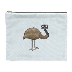 Ostrich T-shirtwhite Look Calm Ostrich 23 T-shirt (1) Cosmetic Bag (xl) by EnriqueJohnson