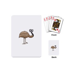 Ostrich T-shirtwhite Look Calm Ostrich 23 T-shirt (1) Playing Cards Single Design (mini) by EnriqueJohnson