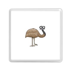 Ostrich T-shirtwhite Look Calm Ostrich 23 T-shirt (1) Memory Card Reader (square) by EnriqueJohnson