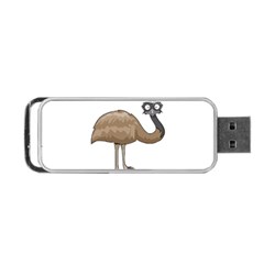 Ostrich T-shirtwhite Look Calm Ostrich 23 T-shirt (1) Portable Usb Flash (one Side) by EnriqueJohnson