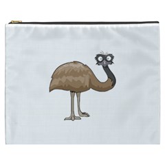 Ostrich T-shirtwhite Look Calm Ostrich 23 T-shirt (1) Cosmetic Bag (xxxl) by EnriqueJohnson