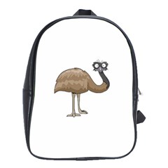 Ostrich T-shirtwhite Look Calm Ostrich 23 T-shirt (1) School Bag (xl) by EnriqueJohnson