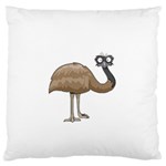 Ostrich T-shirtwhite Look Calm Ostrich 23 T-shirt (1) Standard Premium Plush Fleece Cushion Case (One Side) Front