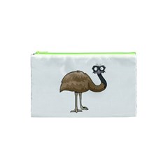 Ostrich T-shirtwhite Look Calm Ostrich 23 T-shirt (1) Cosmetic Bag (xs) by EnriqueJohnson